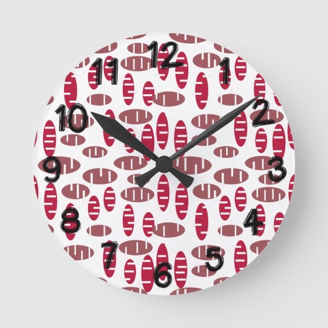 Purple Holey Ovals  Round Clock (Front)
