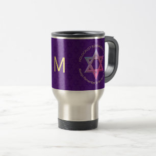 Purple HOLOCAUST REMEMBRANCE DAY Monogram Travel Mug