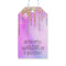 Purple Holographic Glitter Drips Clothing Tags
