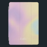 Purple Holographic Gradient Ombré Elegant Script iPad Pro Cover<br><div class="desc">Stylish Trendy Purple Holographic Gradient Ombré Cover for iPad with elegant script for School or Office in Pink,  Purple,  Blue. Customise this iPad Cover with your own name.</div>