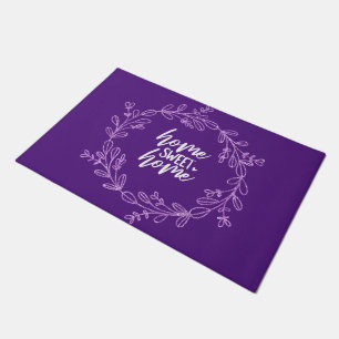 Purple Home Sweet Home Doormat