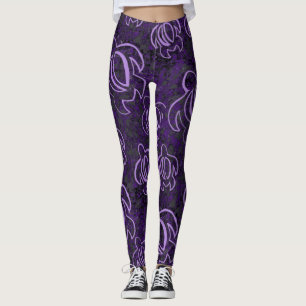 Purple Honu Leggings