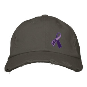 Purple Hope Spirit Day Ribbon Awareness Embroidered Hat