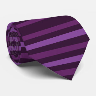 Purple Horizontal Stripes Pattern Tie