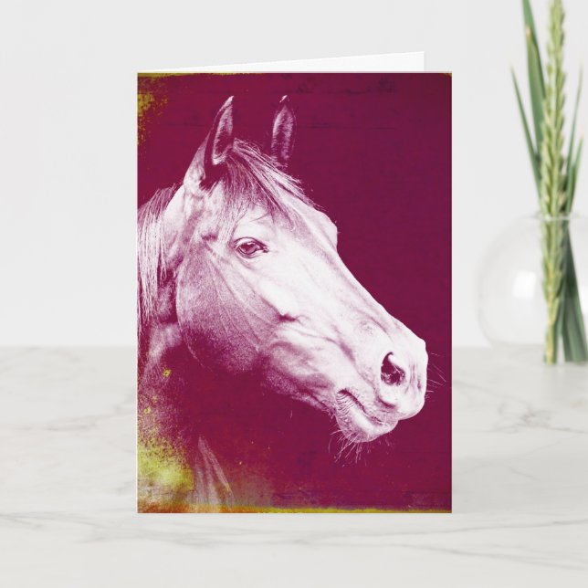 Purple Horse, Birthday Card (Front)