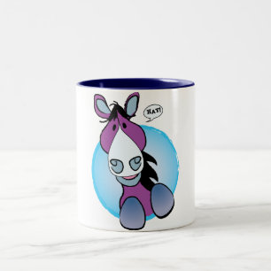 Purple Horse Hay! Two-Tone Coffee Mug