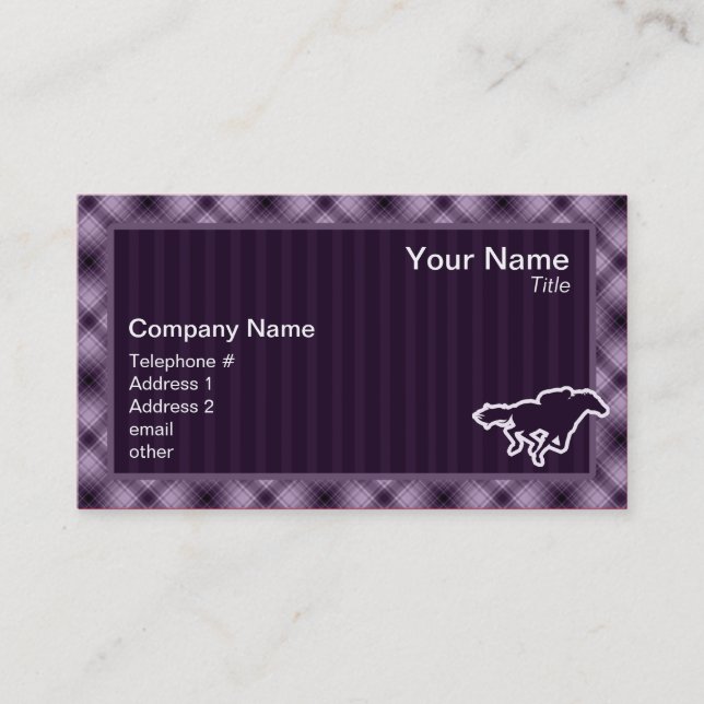 Purple Horse Racing Business Card (Front)