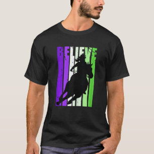 Purple Horse Riding Womens Motivational Inspiring T-Shirt