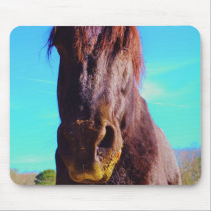 Purple Horse w/ Green Mouth Mouse Mat