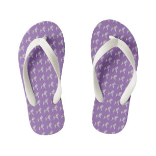 Purple Horses Flip Flops