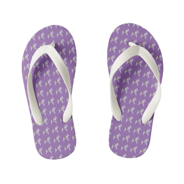 Purple Horses Flip Flops (Footbed)