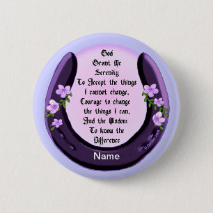 Purple Horseshoe Serenity  pin