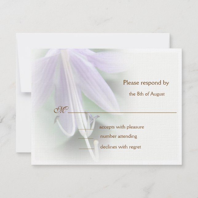 Purple Hosta respond cards (Front)