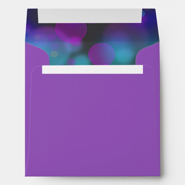 Purple Hot Pink Teal Blue Envelope (Back (Bottom))