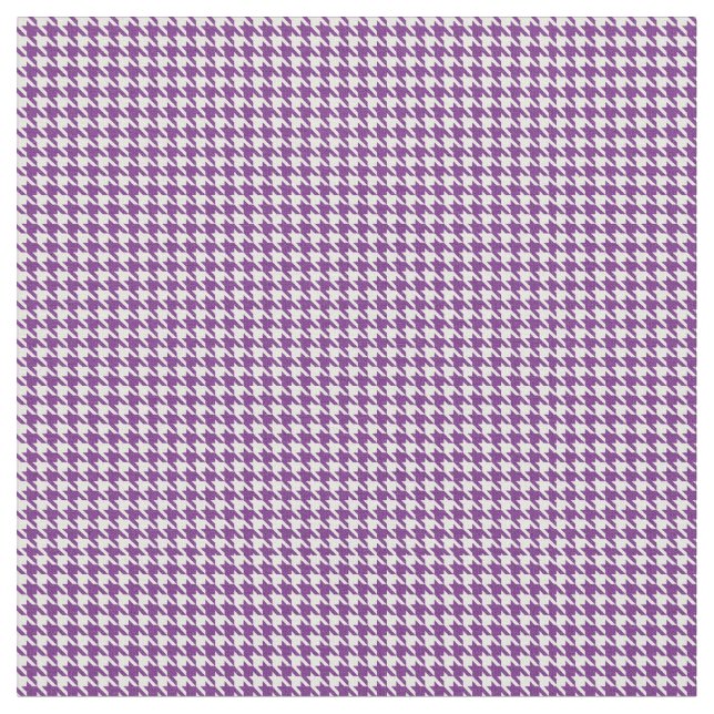 Purple Houndstooth Abstract Fabric (Close Up)