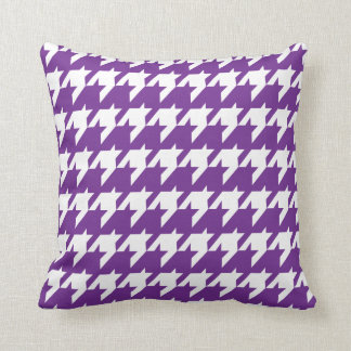 Purple Houndstooth Throw Pillow