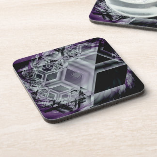 Purple Hue Cork Coaster