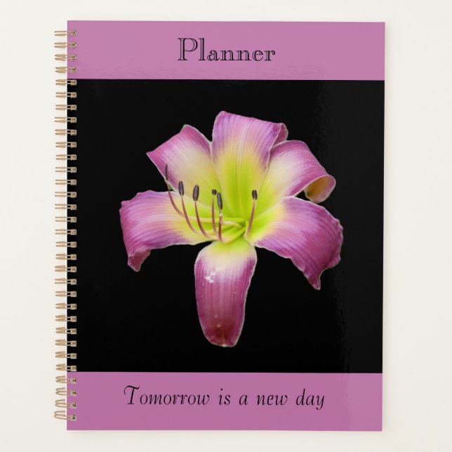 Purple Hue Lily Planner (Front)