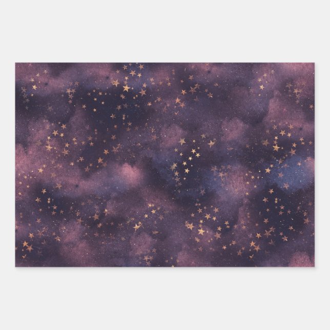 Purple Hues (3) Wrapping Paper Sheet (Front)