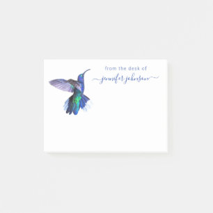 Purple Hummingbird From the Desk of Personalised Post-it Notes