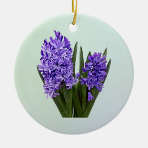 Purple Hyacinth Duo Ceramic Tree Decoration