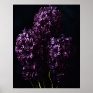 Purple Hyacinth Flowers Art Print Poster