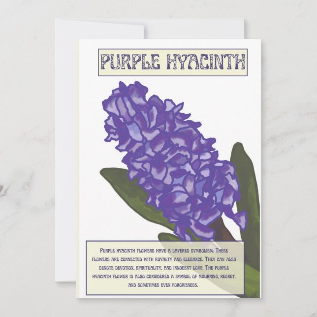 Purple Hyacinth Holiday Card (Front)