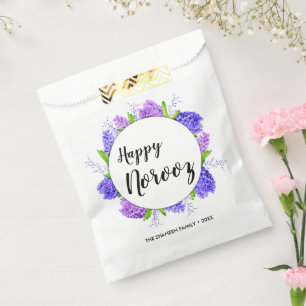 Purple Hyacinth Wreath Happy Norooz New Year Favour Bags