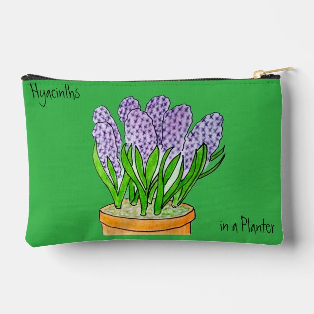 Purple Hyacinths a in Planter Accessory Pouch (Back)