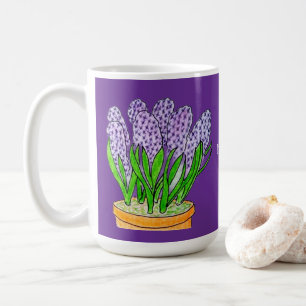 Purple Hyacinths in Planter Royal Purple Coffee Mug