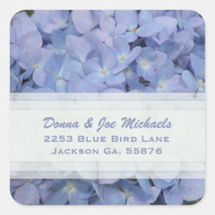 Purple Hydrangea Address Stickers