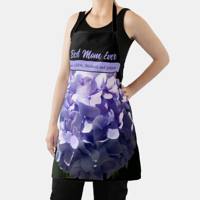 Purple Hydrangea best mum ever Apron (Insitu)