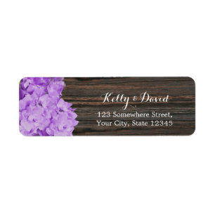 Purple Hydrangea Elegant Wood Rustic Wedding