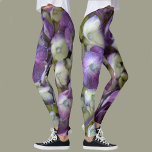 Purple Hydrangea Floral Botanical Photographic Leggings<br><div class="desc">Beautiful delicate and feminine purple and white floral leggings featuring Hydrangea blossoms with original botanical photography by JLW_Photography.</div>