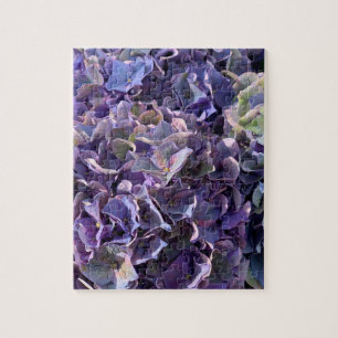 Purple Hydrangea Flower Original Photo Unique Jigsaw Puzzle