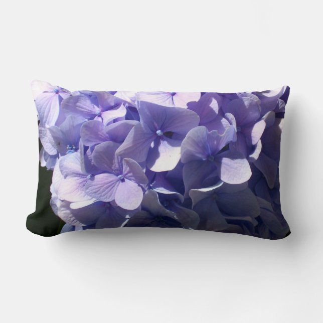 Purple Hydrangea Lumbar Cushion (Front)