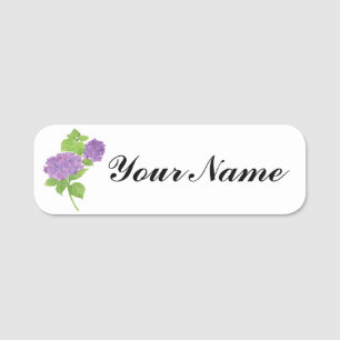 Purple Hydrangea Name Tag