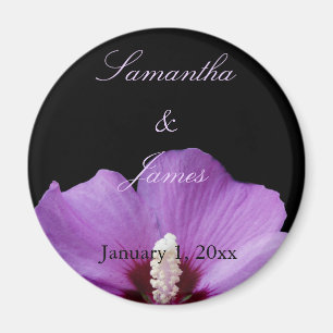 Purple Hydrangea Personal Wedding Magnet