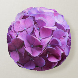 Purple Hydrangea Petal Throw Pillow