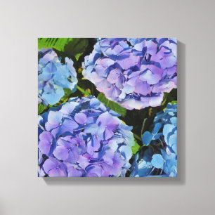 Purple Hydrangea Plant Canvas Print