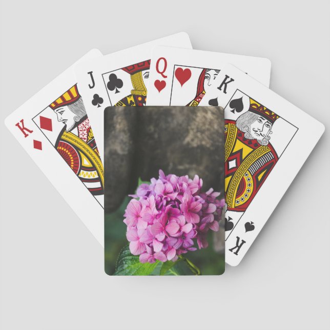 Purple Hydrangea Playing Cards (Back)