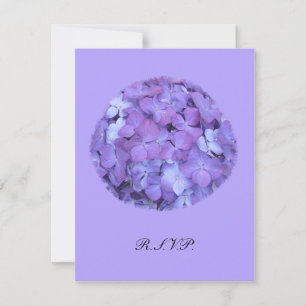 Purple Hydrangea RSVP Wedding Invite