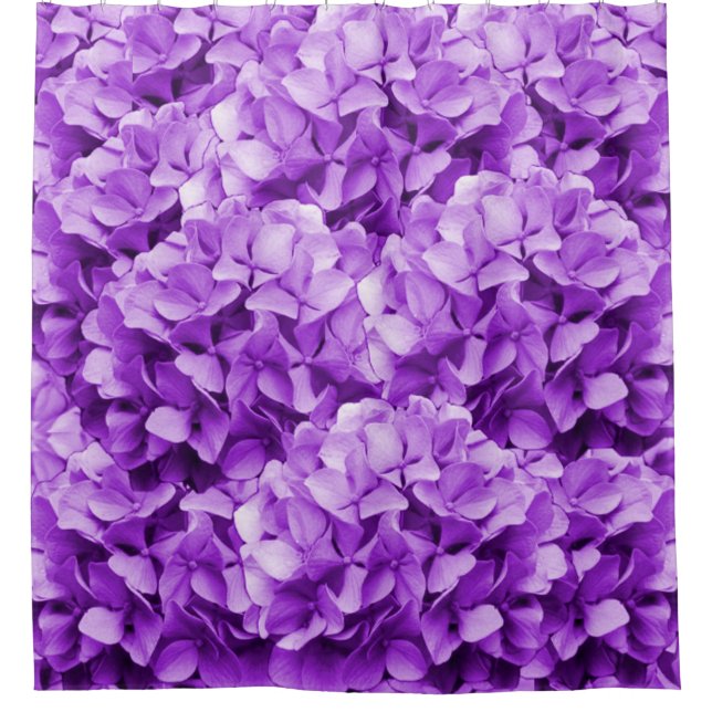 Purple Hydrangea Shower Curtain (Front)