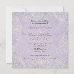 Purple Hydrangea Swirl - Floral Bridal Shower Invitation