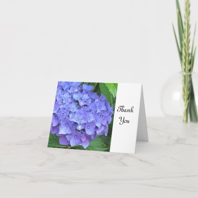 Purple Hydrangea Thank You Card (Front)