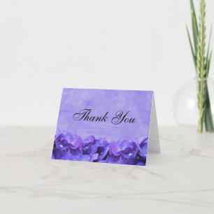 Purple Hydrangea Thank You Note Card