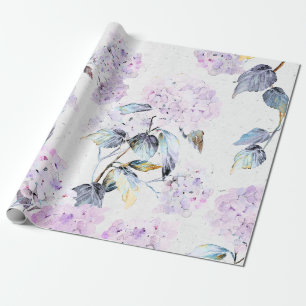 Purple Hydrangea Tissue Paper in Watercolor