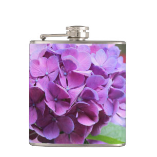 Purple Hydrangea Vinyl Wrapped Flask