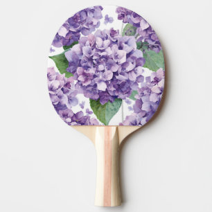 Purple Hydrangea Watercolor Floral Lavender Bloom  Ping Pong Paddle