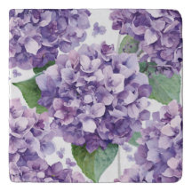 Purple Hydrangea Watercolor Floral Lavender Bloom